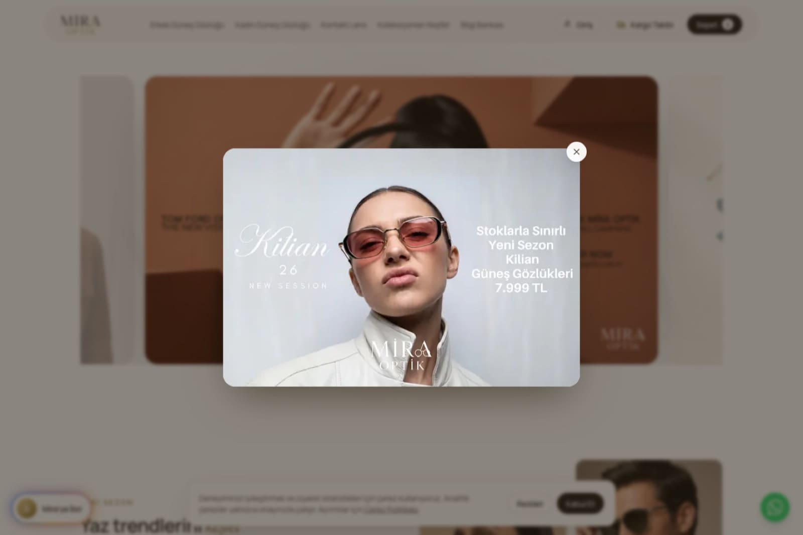 Mira Optik — proje ekran görüntüsü
